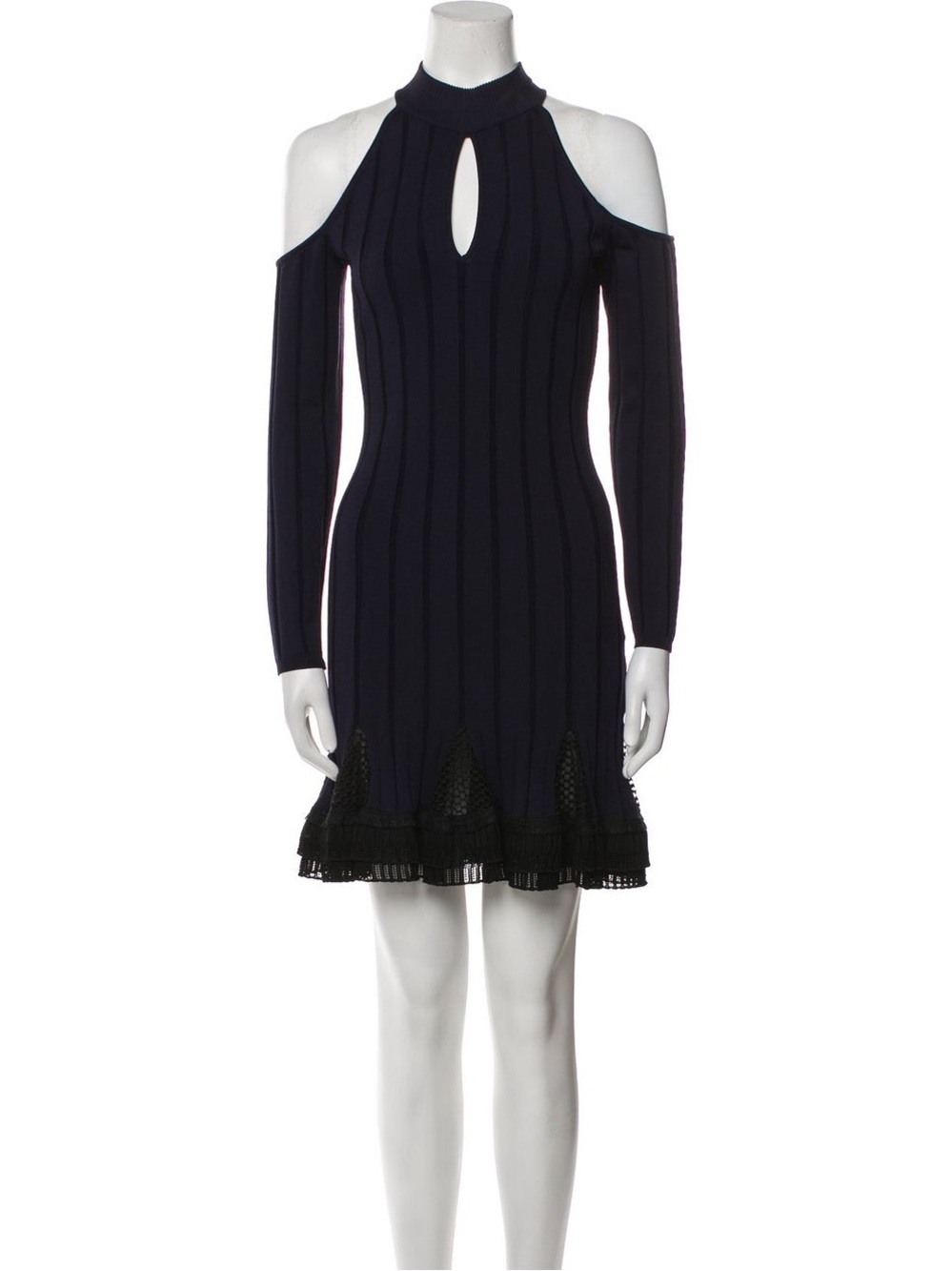 JONATHAN SIMKHAI Bodycon Open Shoulder Mockneck Mini Dress Size XS